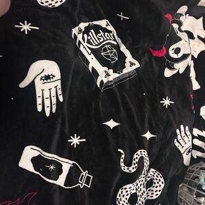 Killstar Mystical Black and White Blanket